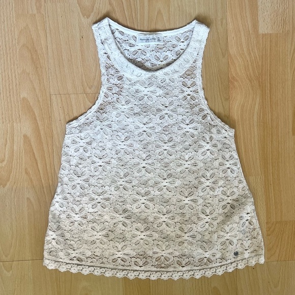 Abercrombie & Fitch Tops - Abercrombie & Fitch Cream Lace Top